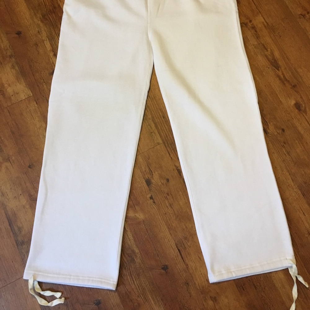 White jogging pants